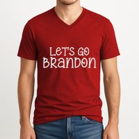 Let's Go Brandon Simple Text V-Neck T-Shirt