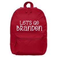 Let's Go Brandon Simple Text 16 in Basic Backpack