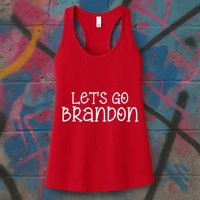 Let's Go Brandon Simple Text Womens Tank Top