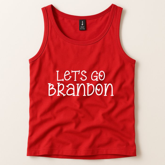 Let's Go Brandon Simple Text Tank Top