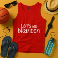 Let's Go Brandon Simple Text Tank Top