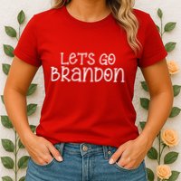 Let's Go Brandon Simple Text Womens T-Shirt