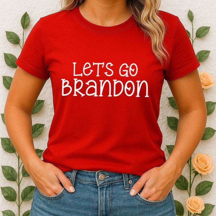 Let's Go Brandon Simple Text Womens T-Shirt