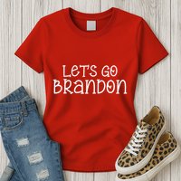 Let's Go Brandon Simple Text Womens T-Shirt