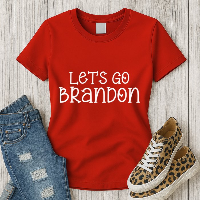 Let's Go Brandon Simple Text Womens T-Shirt