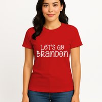 Let's Go Brandon Simple Text Womens T-Shirt