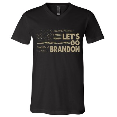 Let's Go Brandon Lets Go Brandon Lets Go Brandon Let's Go Brandon V-Neck T-Shirt