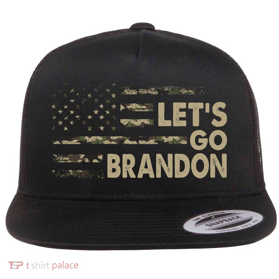 Let's Go Brandon Lets Go Brandon Lets Go Brandon Let's Go Brandon Flat Bill Trucker Hat
