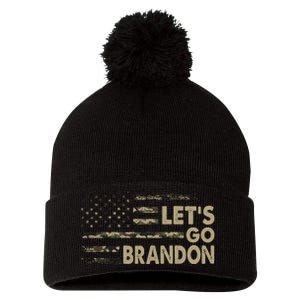 Let's Go Brandon Lets Go Brandon Lets Go Brandon Let's Go Brandon Pom Pom 12in Knit Beanie