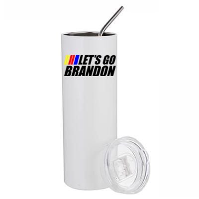 Let's Go Brandon FJB Racing Logo Stainless Steel Tumbler