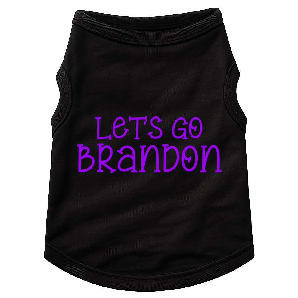 Let's Go Brandon Simple Purple Text Doggie Tank