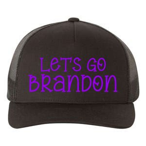 Let's Go Brandon Simple Purple Text Yupoong Adult 5-Panel Trucker Hat