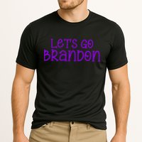 Let's Go Brandon Simple Purple Text Performance Shirt