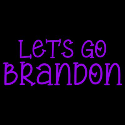 Let's Go Brandon Simple Purple Text T-Shirt