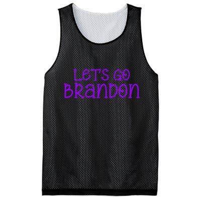 Let's Go Brandon Simple Purple Text Mesh Reversible Basketball Jersey Tank