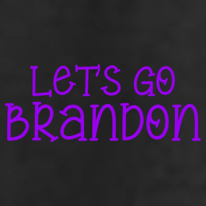 Let's Go Brandon Simple Purple Text Tumbler