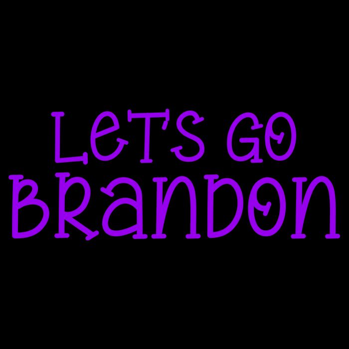 Let's Go Brandon Simple Purple Text Baby Bodysuit