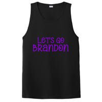 Let's Go Brandon Simple Purple Text PosiCharge Competitor Tank