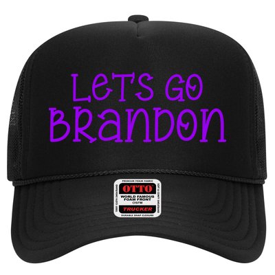 Let's Go Brandon Simple Purple Text Trucker Hat