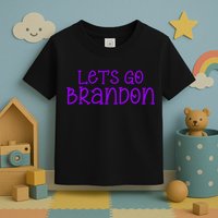 Let's Go Brandon Simple Purple Text Toddler T-Shirt