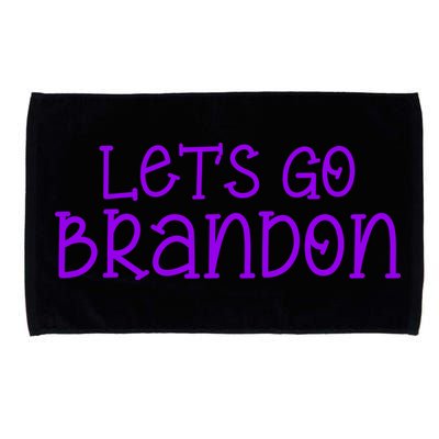Let's Go Brandon Simple Purple Text Microfiber Hand Towel