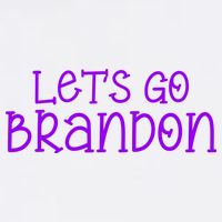Let's Go Brandon Simple Purple Text Garment-Dyed Sweatshirt
