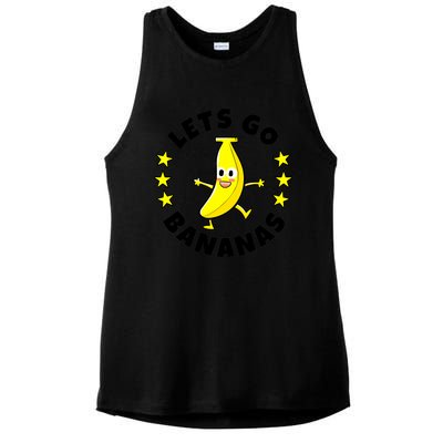 Let's Go Banana Funny Banana Squad Dancing Cute Ladies PosiCharge Tri-Blend Wicking Tank