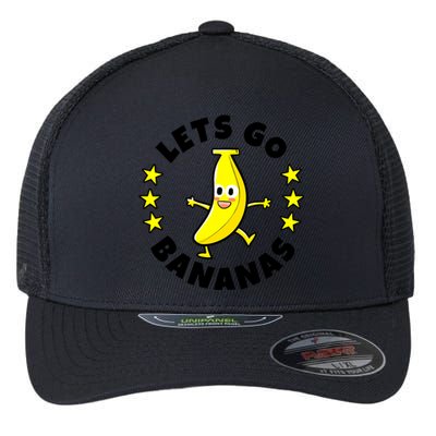 Let's Go Banana Funny Banana Squad Dancing Cute Flexfit Unipanel Trucker Cap