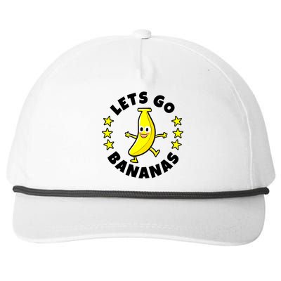 Let's Go Banana Funny Banana Squad Dancing Cute Snapback Five-Panel Rope Hat