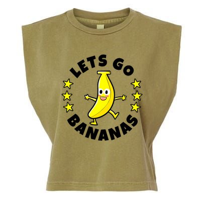 Let's Go Banana Funny Banana Squad Dancing Cute Garment-Dyed Women's Muscle Tee