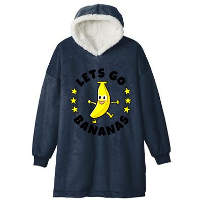 Let's Go Banana Funny Banana Squad Dancing Cute Hooded Wearable Blanket