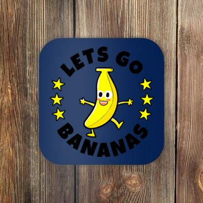 Let's Go Banana Funny Banana Squad Dancing Cute Coaster