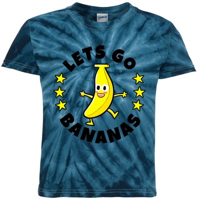 Let's Go Banana Funny Banana Squad Dancing Cute Kids Tie-Dye T-Shirt