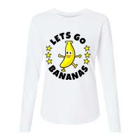 Let's Go Banana Funny Banana Squad Dancing Cute Womens Cotton Relaxed Long Sleeve T-Shirt