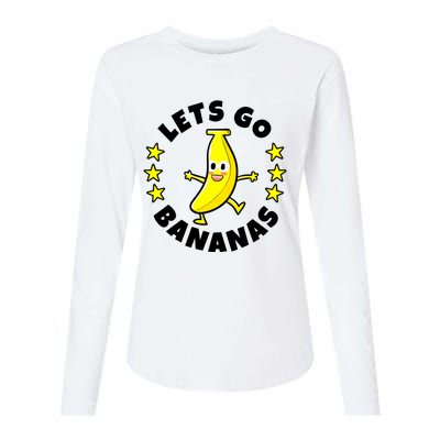 Let's Go Banana Funny Banana Squad Dancing Cute Womens Cotton Relaxed Long Sleeve T-Shirt