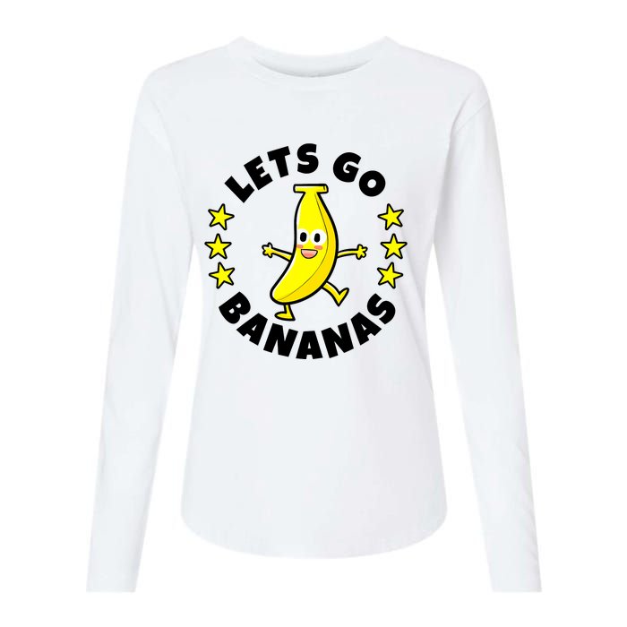 Let's Go Banana Funny Banana Squad Dancing Cute Womens Cotton Relaxed Long Sleeve T-Shirt