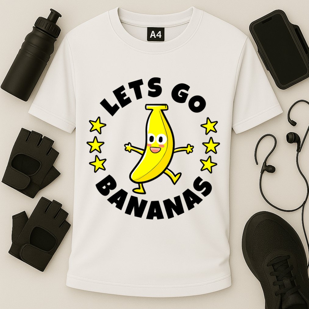 Let's Go Banana Funny Banana Squad Dancing Cute Cooling Performance Crew T-Shirt