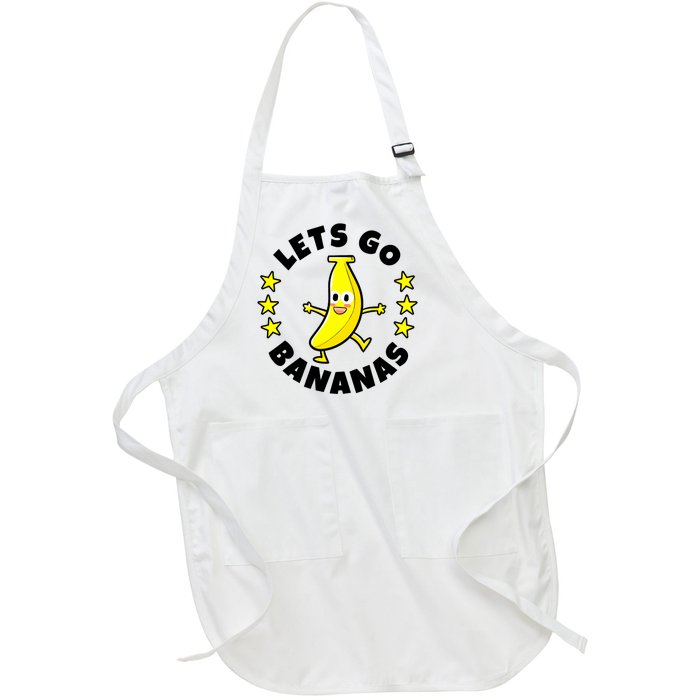 Let's Go Banana Funny Banana Squad Dancing Cute Full-Length Apron With Pockets