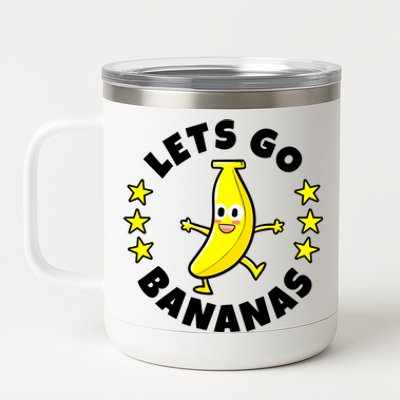 Let's Go Banana Funny Banana Squad Dancing Cute 12 oz Stainless Steel Tumbler Cup