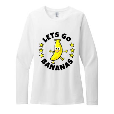 Let's Go Banana Funny Banana Squad Dancing Cute Womens CVC Long Sleeve Shirt