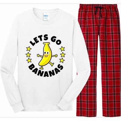 Let's Go Banana Funny Banana Squad Dancing Cute Long Sleeve Pajama Set