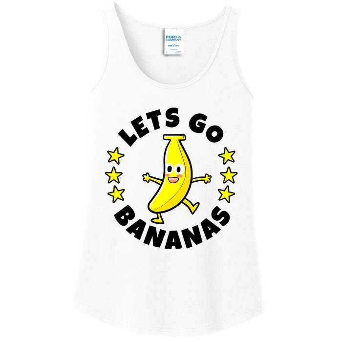 Let's Go Banana Funny Banana Squad Dancing Cute Ladies Essential Tank