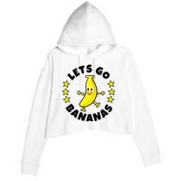 Let's Go Banana Funny Banana Squad Dancing Cute Crop Fleece Hoodie