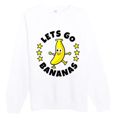 Let's Go Banana Funny Banana Squad Dancing Cute Premium Crewneck Sweatshirt