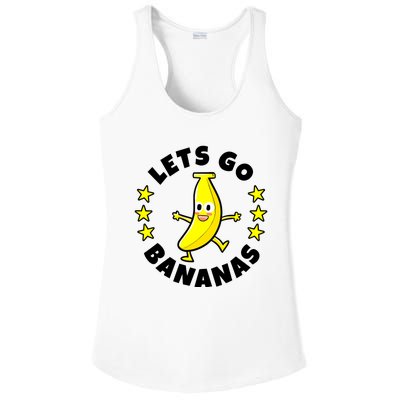 Let's Go Banana Funny Banana Squad Dancing Cute Ladies PosiCharge Competitor Racerback Tank