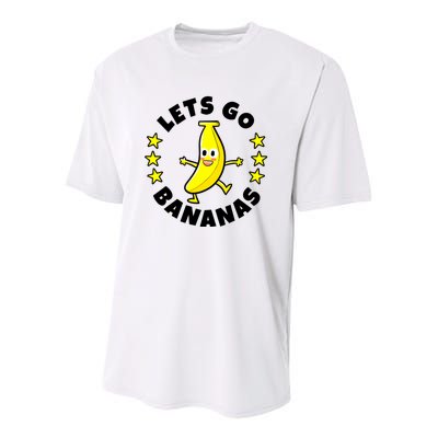 Let's Go Banana Funny Banana Squad Dancing Cute Youth Performance Sprint T-Shirt