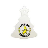 Let's Go Banana Funny Banana Squad Dancing Cute Ceramic Tree Ornament