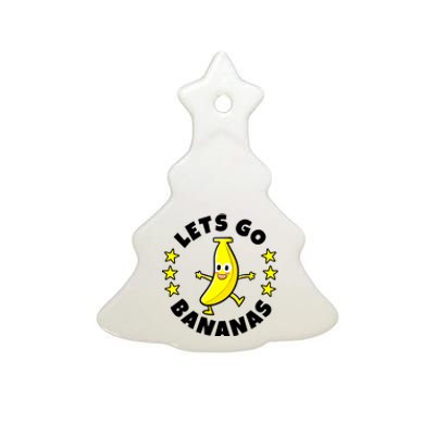 Let's Go Banana Funny Banana Squad Dancing Cute Ceramic Tree Ornament