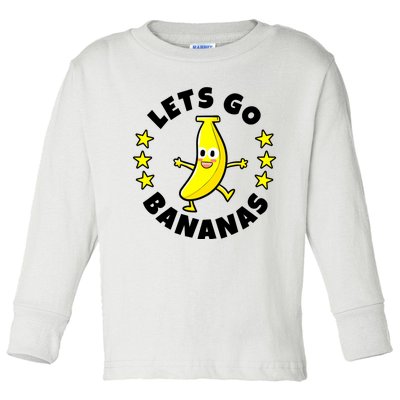 Let's Go Banana Funny Banana Squad Dancing Cute Toddler Long Sleeve Shirt