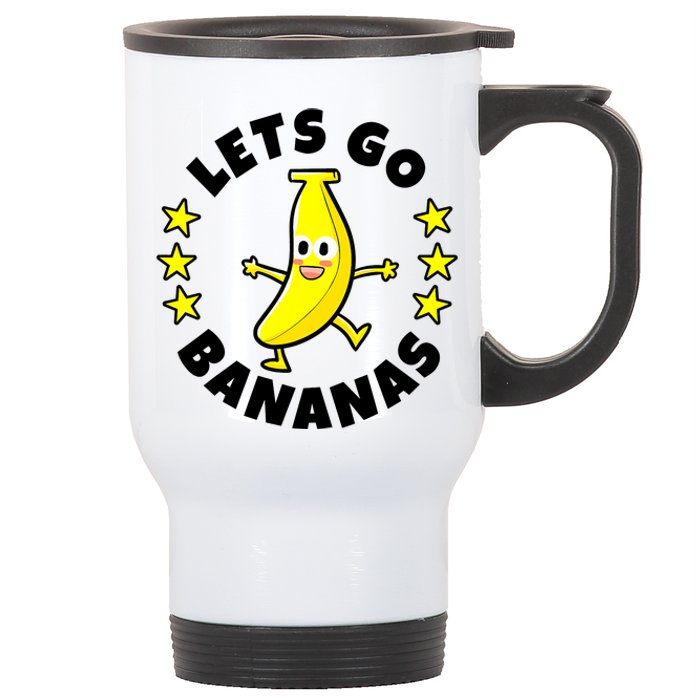 Let's Go Banana Funny Banana Squad Dancing Cute Stainless Steel Travel Mug